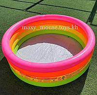 Детский надувной бассейн 4 кольца INTEX "Радуга" 56441 Размер 168*46см