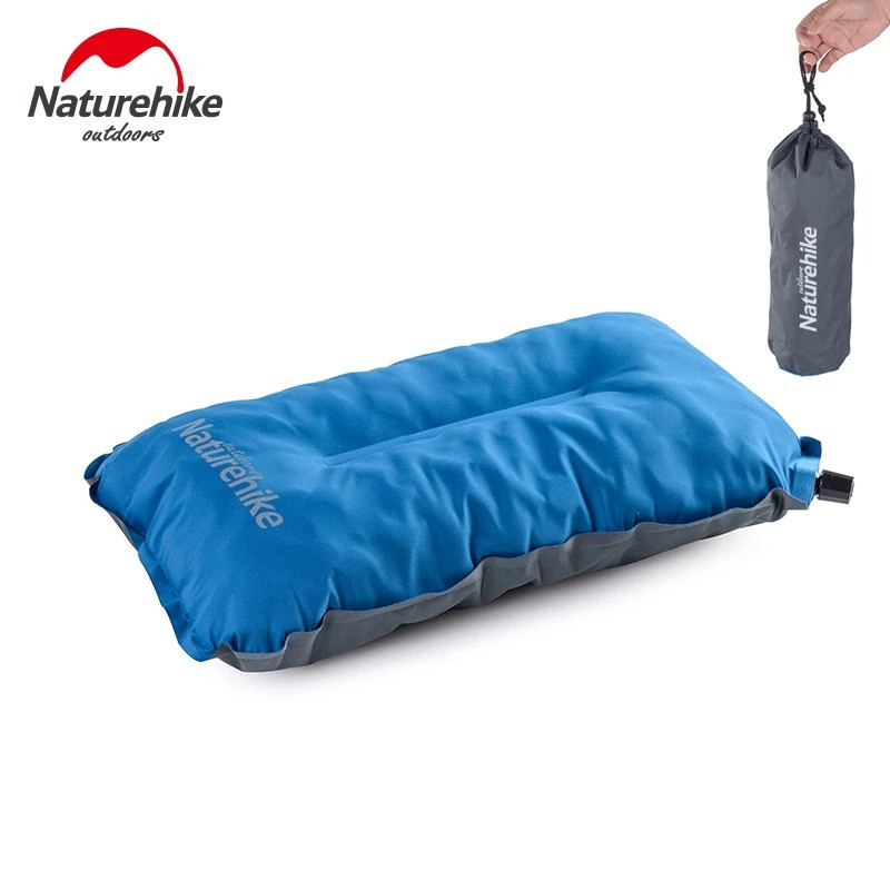 Самонадувна подушка Naturehike Sponge automatic Inflatable Pillow NH17A001-L Light Blue