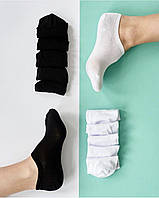 Мужские базовые носки SuperSox короткие Белые и Черные, 10 пар/41-45р.