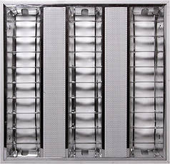Люмінесцентний растровий світильник e.lum.raster.flush 3x14Вт, білий, з електронним баластом, IP20