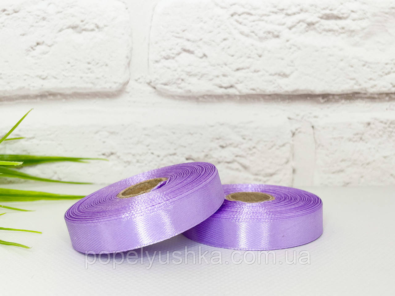 Стрічка атласна 1,2 см бузкова, фото 1