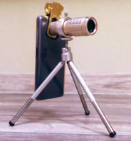 Міні Монокуляр 2в1 накладний телескопічний об'єктив із кріпленням для мобільного телефона Telephoto Lens