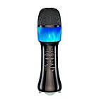 Бездротовий мікрофон караоке Q99 з функцією фонограми / Мікрофон-колонка зі світломузикою та USB, фото 3
