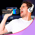 Бездротовий мікрофон караоке Q99 з функцією фонограми / Мікрофон-колонка зі світломузикою та USB, фото 5