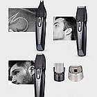 Тример для волосся 8в1 Kemei KM-640 / Універсальна акумуляторна машинка-бритва для стрижки волосся з насадками, фото 2