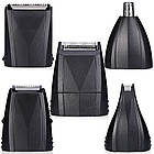 Тример для волосся 8в1 Kemei KM-640 / Універсальна акумуляторна машинка-бритва для стрижки волосся з насадками, фото 9