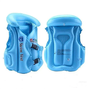 Дитячий надувний рятувальний жилет, захисний рятувальний жилет Від 3 до 10 років Swim ring блакитний