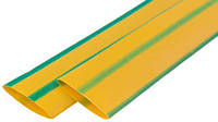 Термоусаживаемая трубка 12/6 мм, 1м, желто-зеленая, E.NEXT
