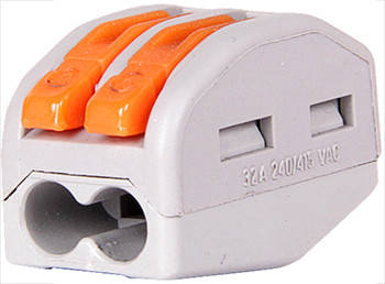 Клемна колодка подвійна E.Next з натискними важелями, 12-240 В, 2 контакти, фото 1