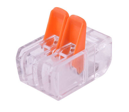 Клемна колодка E.NEXT подвійна з натискним важелем, для 2 проводів, компактна, фото 2