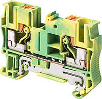 Наборная клеммная колодка заземления на DIN -рейку желто-зеленая, 6 мм.кв, E.Next