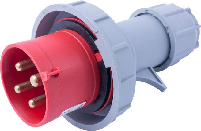 Силова вилка e.plug.024.32.67, 32А, 400В, IP67, 3P+PE, переносна, гарантія 12 міс., фото 1