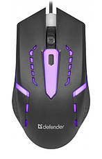 Мишка ігрова Defender MB-601 4-кнопки 800-1200dpi USB Чорний, фото 2