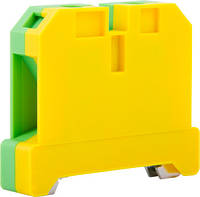 Наборная клеммная колодка заземления на DIN -рейку 16 мм.кв, желто-зеленая, E.Next