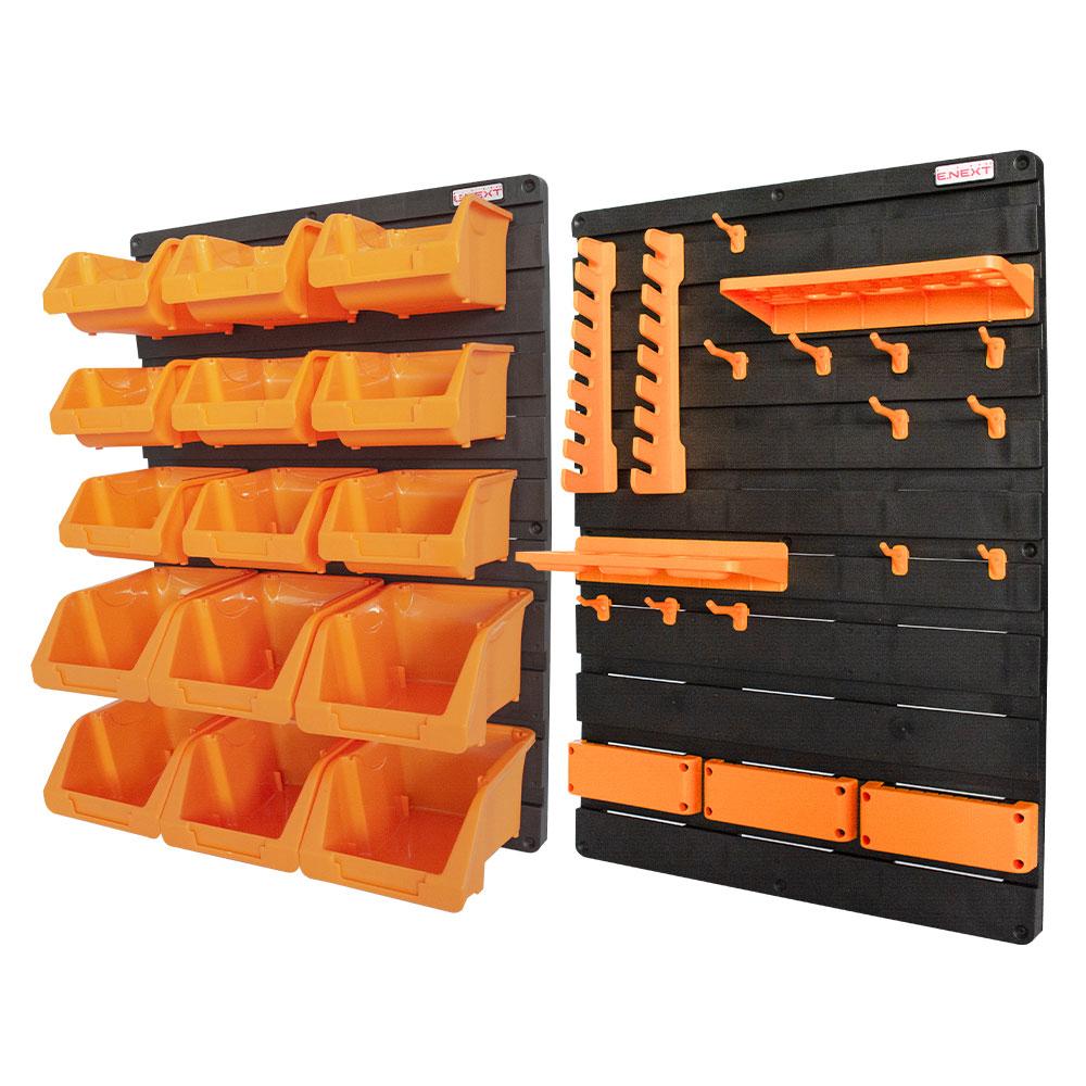 Настінний органайзер для інструментів E.NEXT на 35 елементів, 825х210х585мм, синій