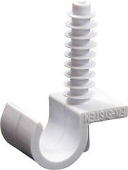 Кліпса E.NEXT s13035005 для труби д.14 мм з дюбелем - універсальне кріплення для електромонтажу