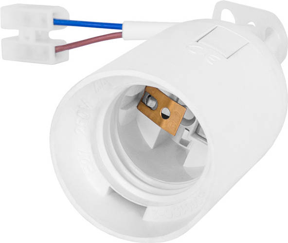 Купить Патрон пластиковый подвесной e.lamp socket pendant.E27.pl.white ...