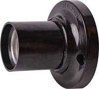 Патрон бакелитовый e.lamp socket wall side.E27.bk.black, настенный Е27, черный