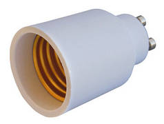 Перехідник e.lamp adapter.GU10/Е27.white, з патрону GU10 на Е27, пластиковий