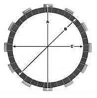 Диски сцепления фрикционные TRW / Lucas MCC227-7