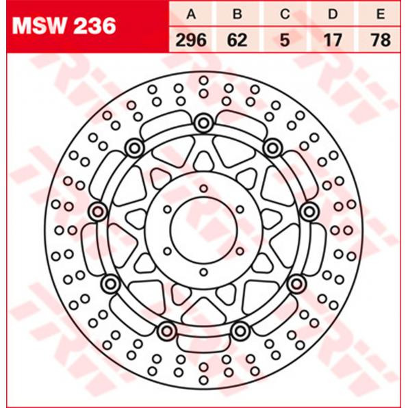Гальмівний диск TRW / Lucas MSW236