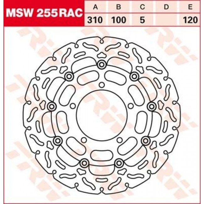Гальмівний диск TRW / Lucas MSW255RAC