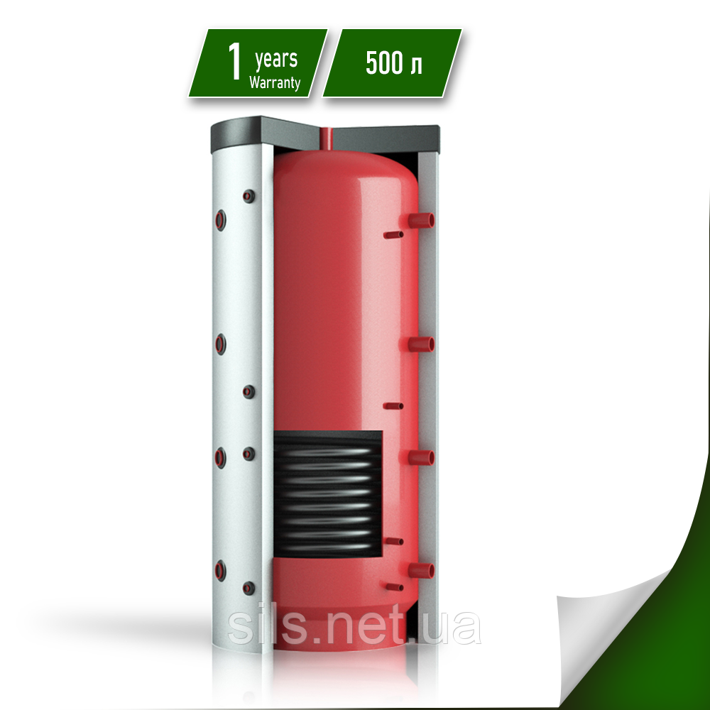 Буферна ємність Теплобак ВТА-3 500 л. з чорної сталі Нижній теплообмінник 1,5 м², фото 1