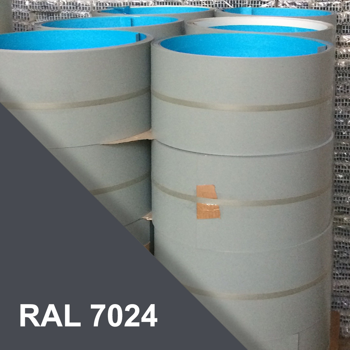 Штрипс 0,45 із рулонної сталі Premium (ВИРОБНИК) RAL 7024 Графітовий сірий (антрацит), фото 1