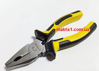 Плоскогубці 180 мм шліфовані, двокомпонентні ручки СТАЛЬ 41052