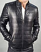 Куртка чоловіча з екошкіри 48-60 арт.825, Колір Чорний, Міжнародний розмір XXL, Розмір чоловічого одягу (RU) 52, фото 2