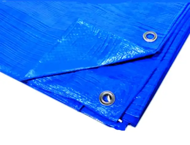 Тент від дощу, і для створення тіні "Blue" 60 г/м2. Ламінований із кільцями. Полог. 3х4, фото 1