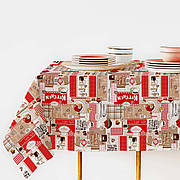 Скатертина лляна 150х150 см (квадратна, на круглий стіл) Кухня