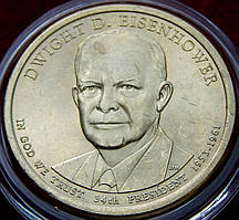 Монета США. 1 долар 2015 р. 34-й президент Дуайт Ейзенхауер