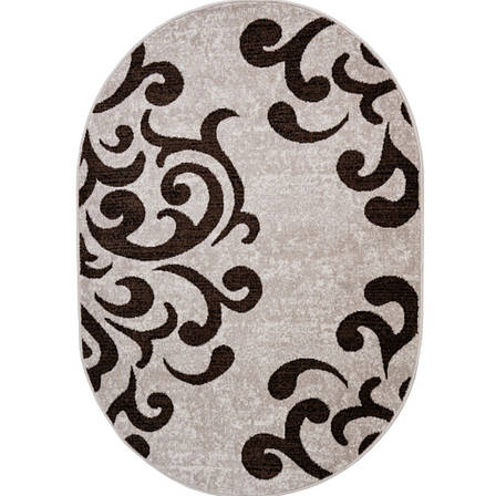 Килим 1,60х2,30 овал коричневий вензель Cappuccino 16028/118о, фото 1