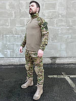 Военная форма Attack (убакс + штаны), хлопок-рипстоп, мультикам, с наколенниками и налокотниками