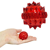 Су Джок масажна кулька для рук 4см "Їжачок" Червона, м'ячик Су Джок для дітей - кулька з шипами для масажу