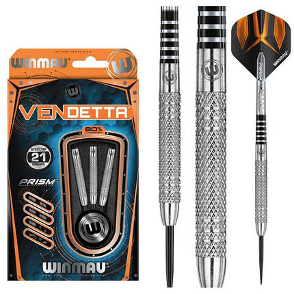 Дротики дартс із вольфраму Vendetta Англія Winmau 21 грама, фото 1