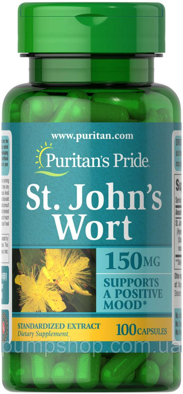 Екстракт звіробою Puritan's Pride St. John's Wort Standardized Extract 150 мг 100 капс.