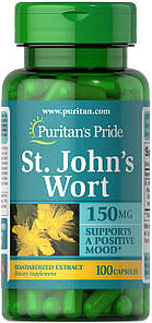 Екстракт звіробою Puritan's Pride St. John's Wort Standardized Extract 150 мг 100 капс.