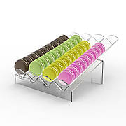 Підставка ACRY для макарун на 4 доріжки похила 300х120х270 мм