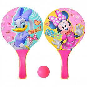 Дитячий настільний теніс "Мінні Маус" Bambi LR1010 м'ячик та 2 ракетки, Toyman