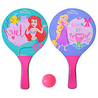 Детский настольный теннис "Принцессы Дисней" Bambi LR1011 мячик и 2 ракетки, Toyman