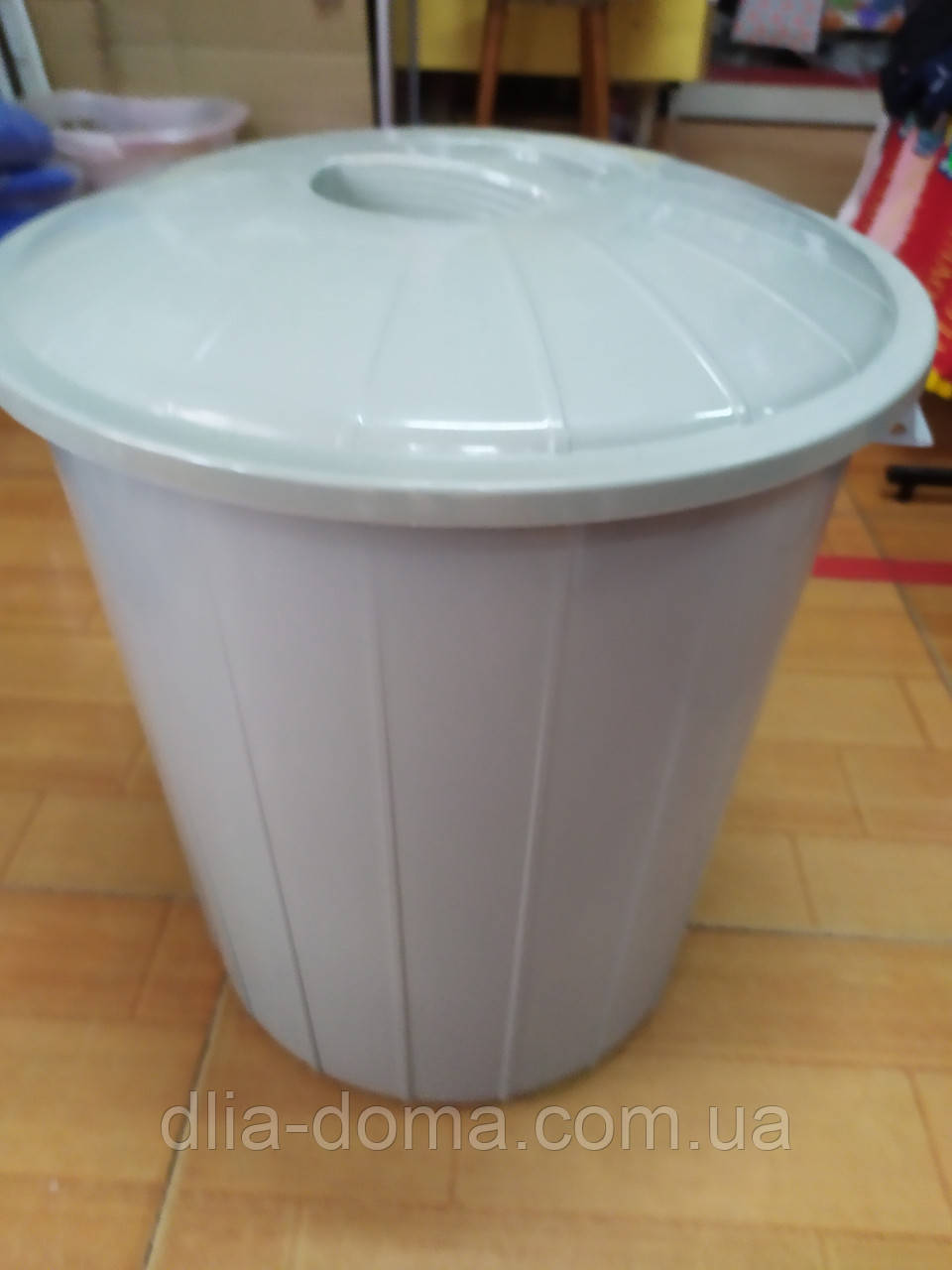 Бак для сміття з кришкою  4107  50 л, фото 1