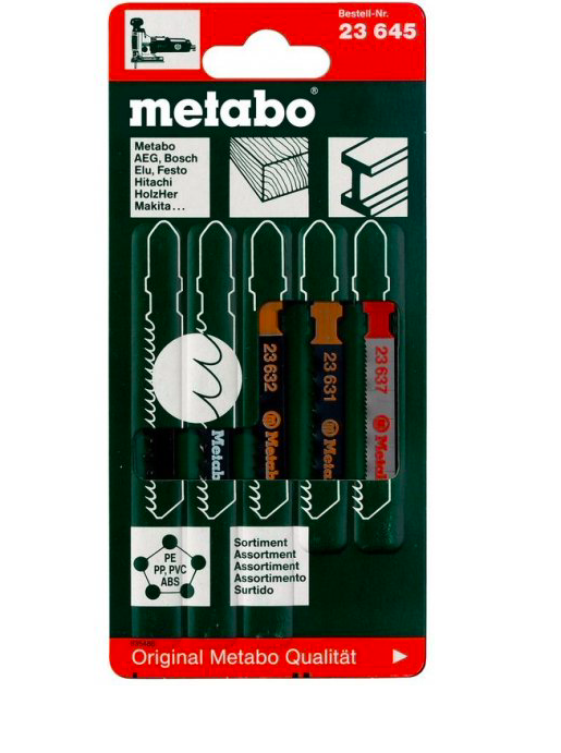 Набір пилок Metabo лобзикових, 5 шт., фото 1