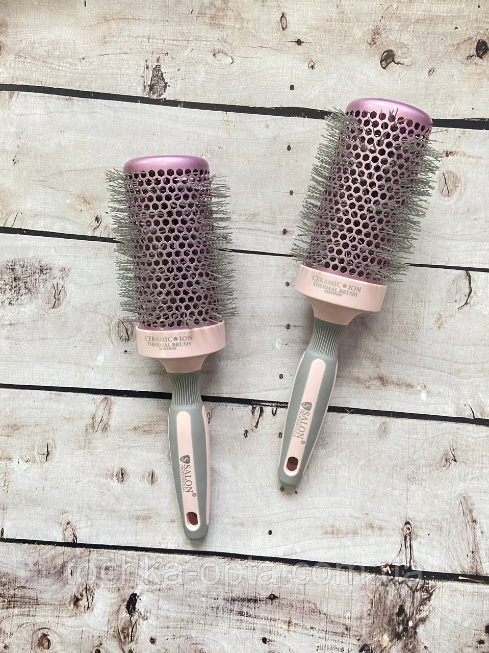Брашинг для волосся SALON ion pink 55 мм, фото 1