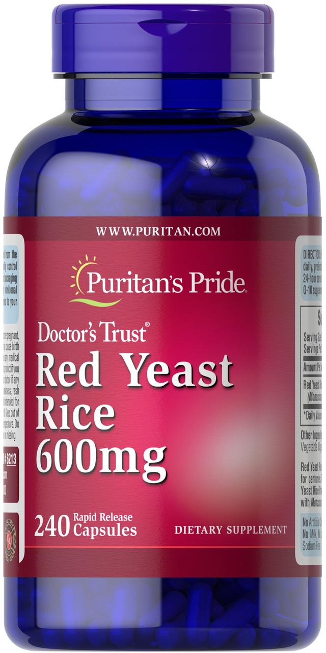 Червоний дріжджовий рис Puritan's Pride Red Yeast Rice 600 мг 240 капс.