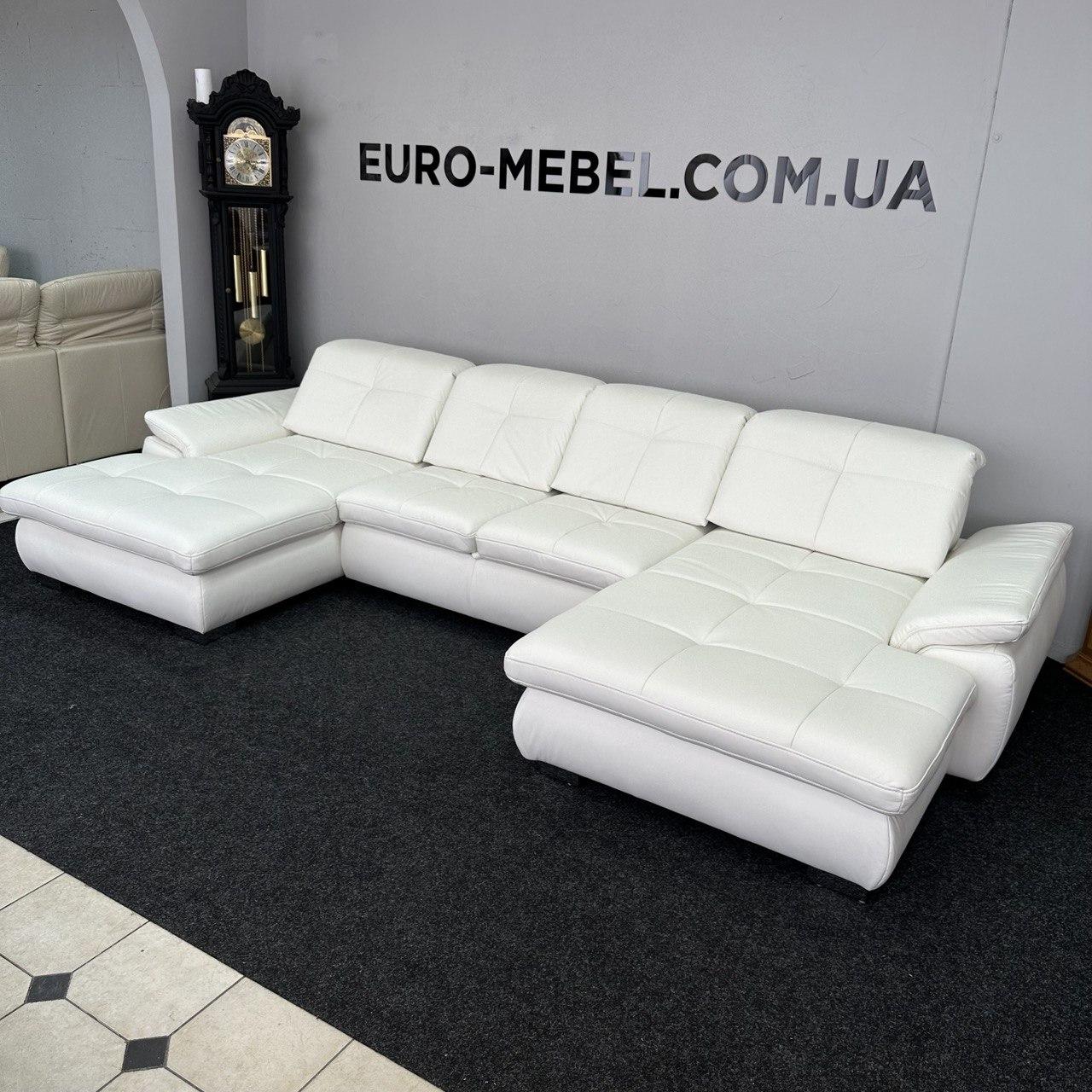 Шкіряний диван п-подібної форми, фото 1