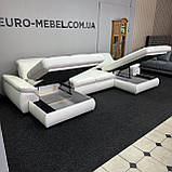 Шкіряний диван п-подібної форми, фото 7
