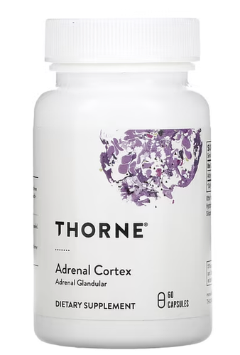 Thorne, adrenal cortex, препарат с корой надпочечников, 60 капсул (ID ...