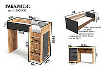 Дитяче ліжко-кімната горище Bed Room 3 колір Дуб Тахо, вибір кольору корпусу та фасадів, фото 10